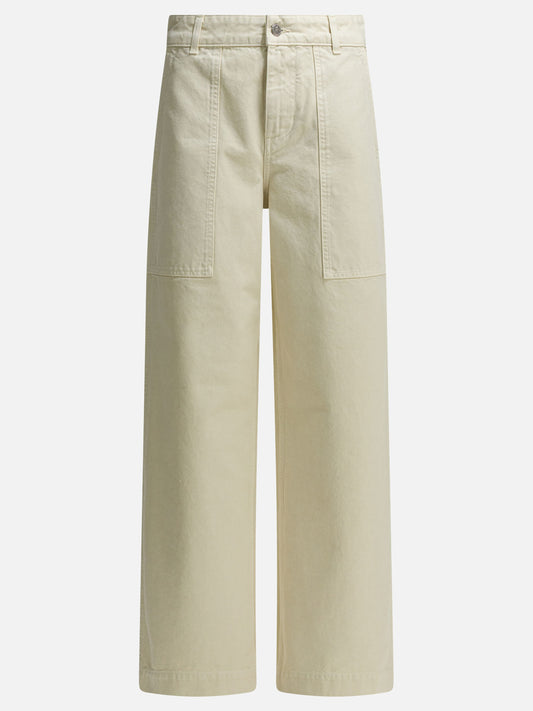 Moncler Cotton wide pants Beige

