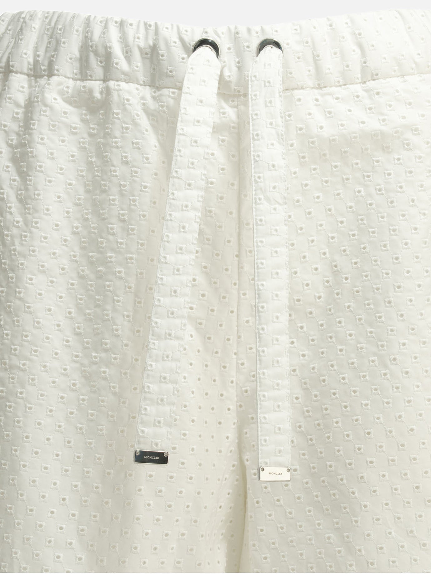 Drawstring shorts Logo  White - Moncler Women | PDP | VIETTI Online Store | thumbnail_3