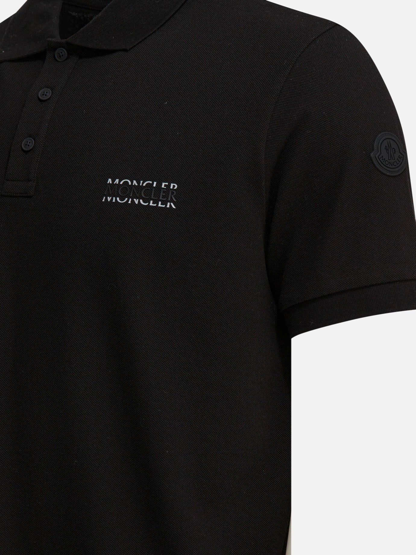 Polo shirts with buttons Logo  Black - Moncler Men | PDP | VIETTI Online Store | Zoom-Modal_4
