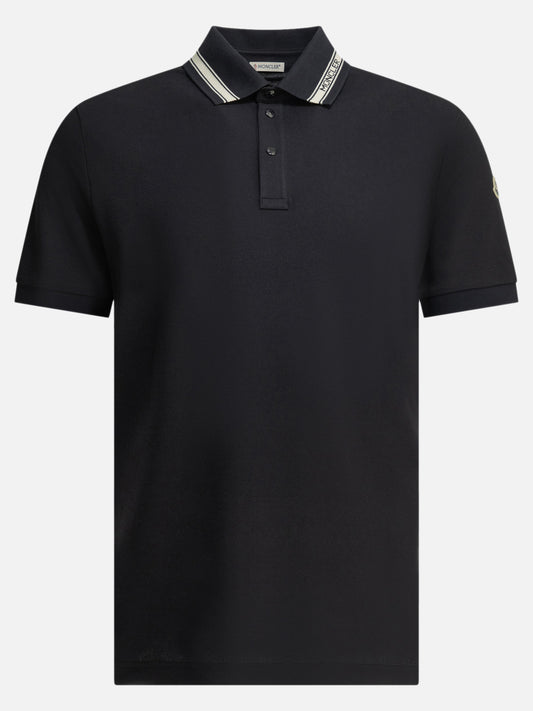 Polo shirts with buttons Logo  Blue - Moncler Men | PDP | VIETTI Online Store 
