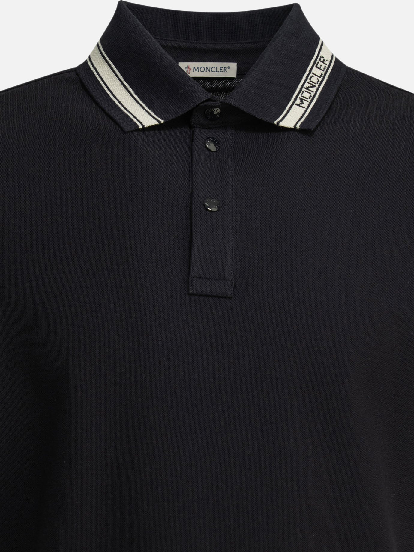 Polo shirts with buttons Logo  Blue - Moncler Men | PDP | VIETTI Online Store | Zoom-Modal_3
