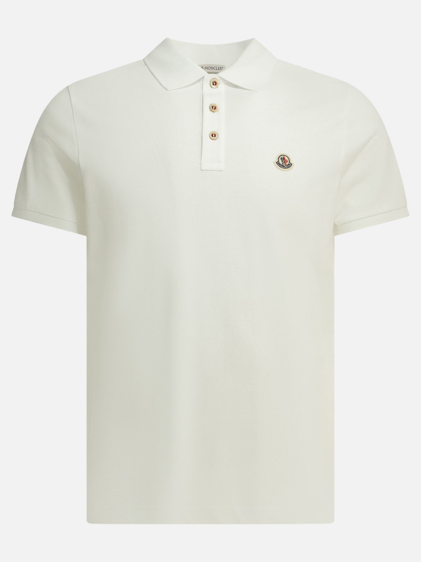Polo shirts with buttons Logo  White - Moncler Men | PDP | VIETTI Online Store | Zoom-Modal
