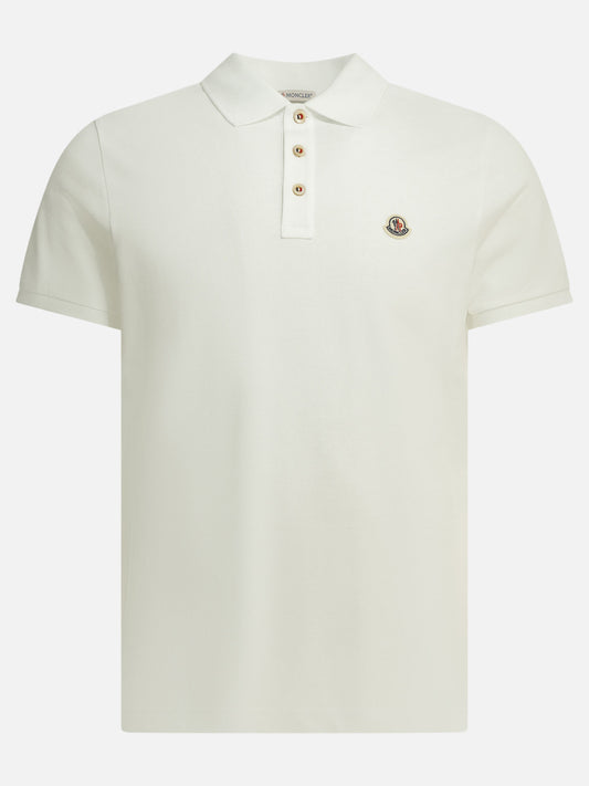 Polo shirts with buttons Logo  White - Moncler Men | PDP | VIETTI Online Store 
