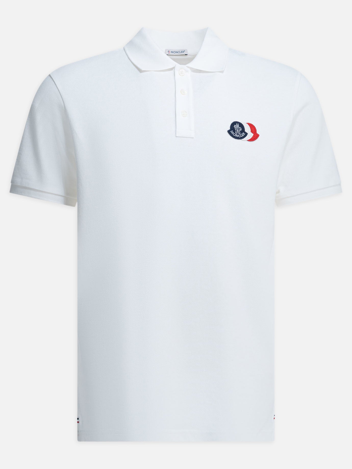 Polo shirts with buttons Logo  White - Moncler Men | PDP | VIETTI Online Store | Zoom-Modal
