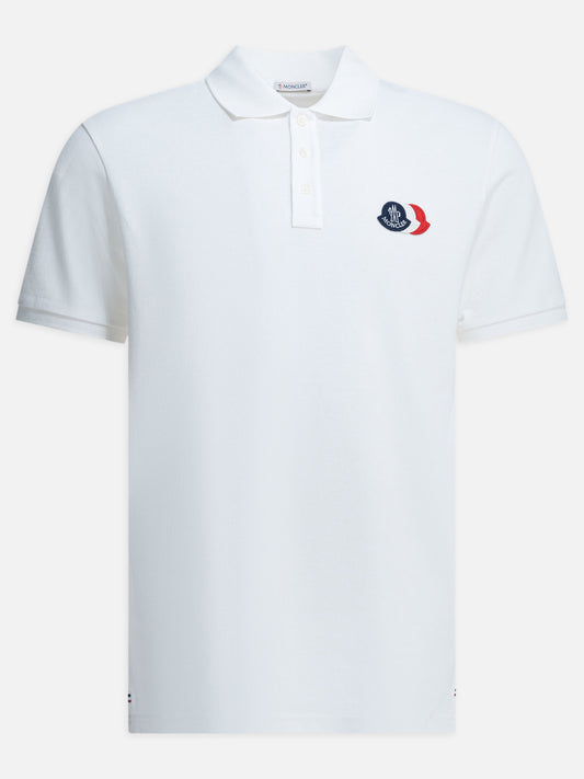 Polo shirts with buttons Logo  White - Moncler Men | PDP | VIETTI Online Store 
