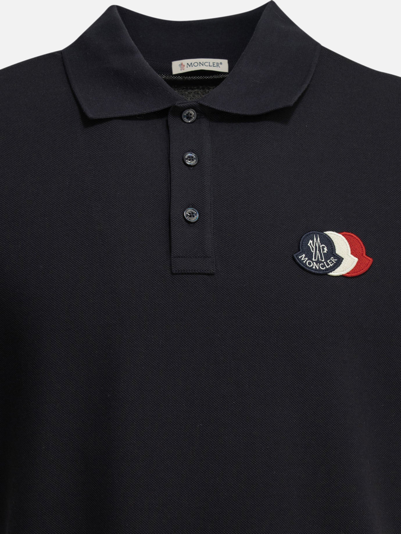 Polo con bottoni Logo  Blu - Moncler Uomo | PDP | VIETTI Online Store | Zoom-Modal_3
