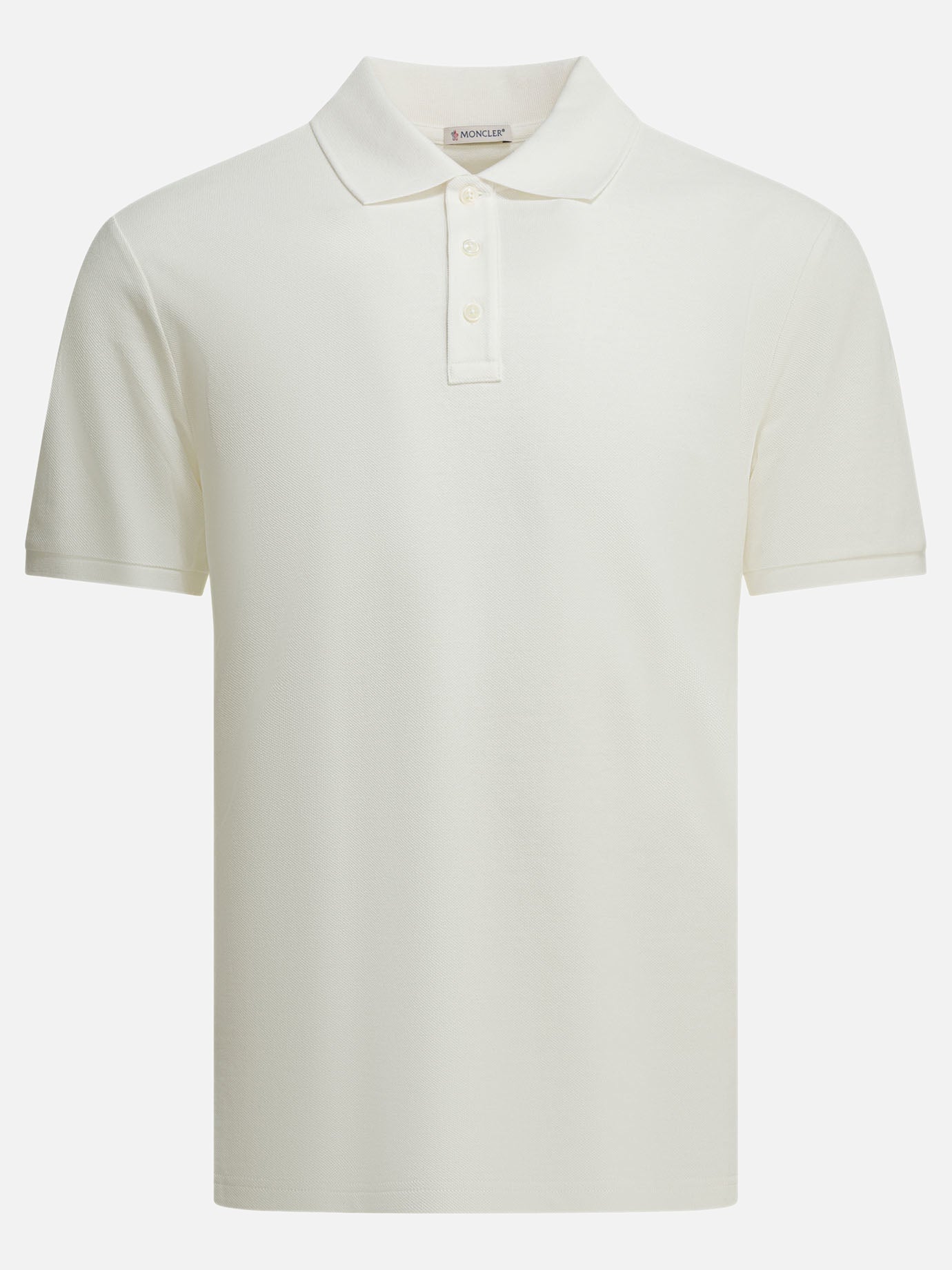 Polo shirts with buttons Logo  White - Moncler Men | PDP | VIETTI Online Store | thumbnail