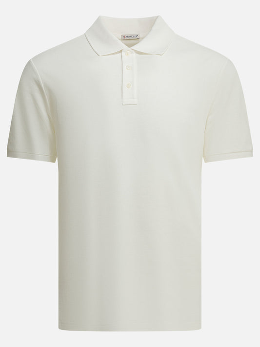 Polo shirts with buttons Logo  White - Moncler Men | PLP | VIETTI Online Store 
