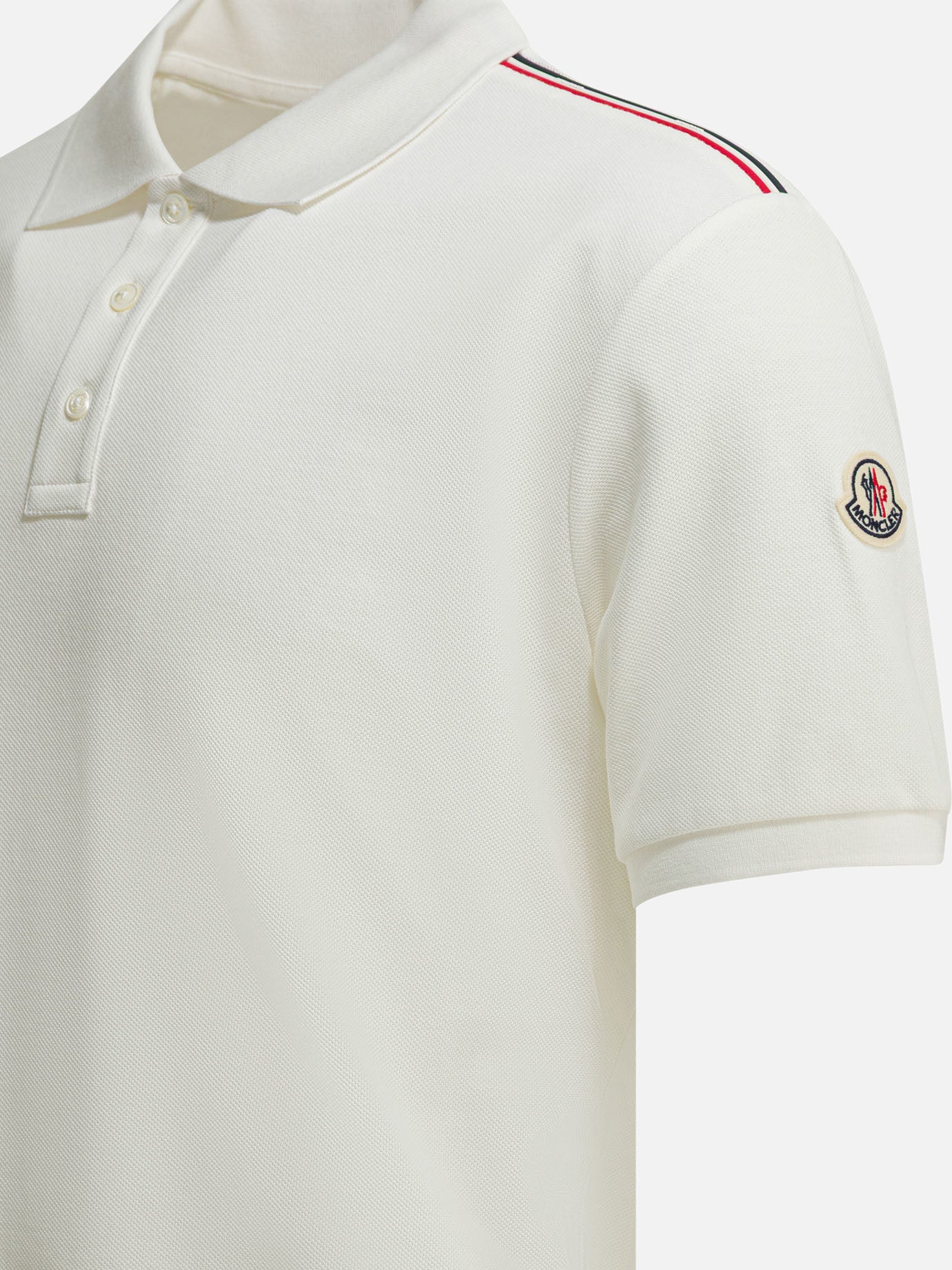 Polo shirts with buttons Logo  White - Moncler Men | PDP | VIETTI Online Store | thumbnail_6