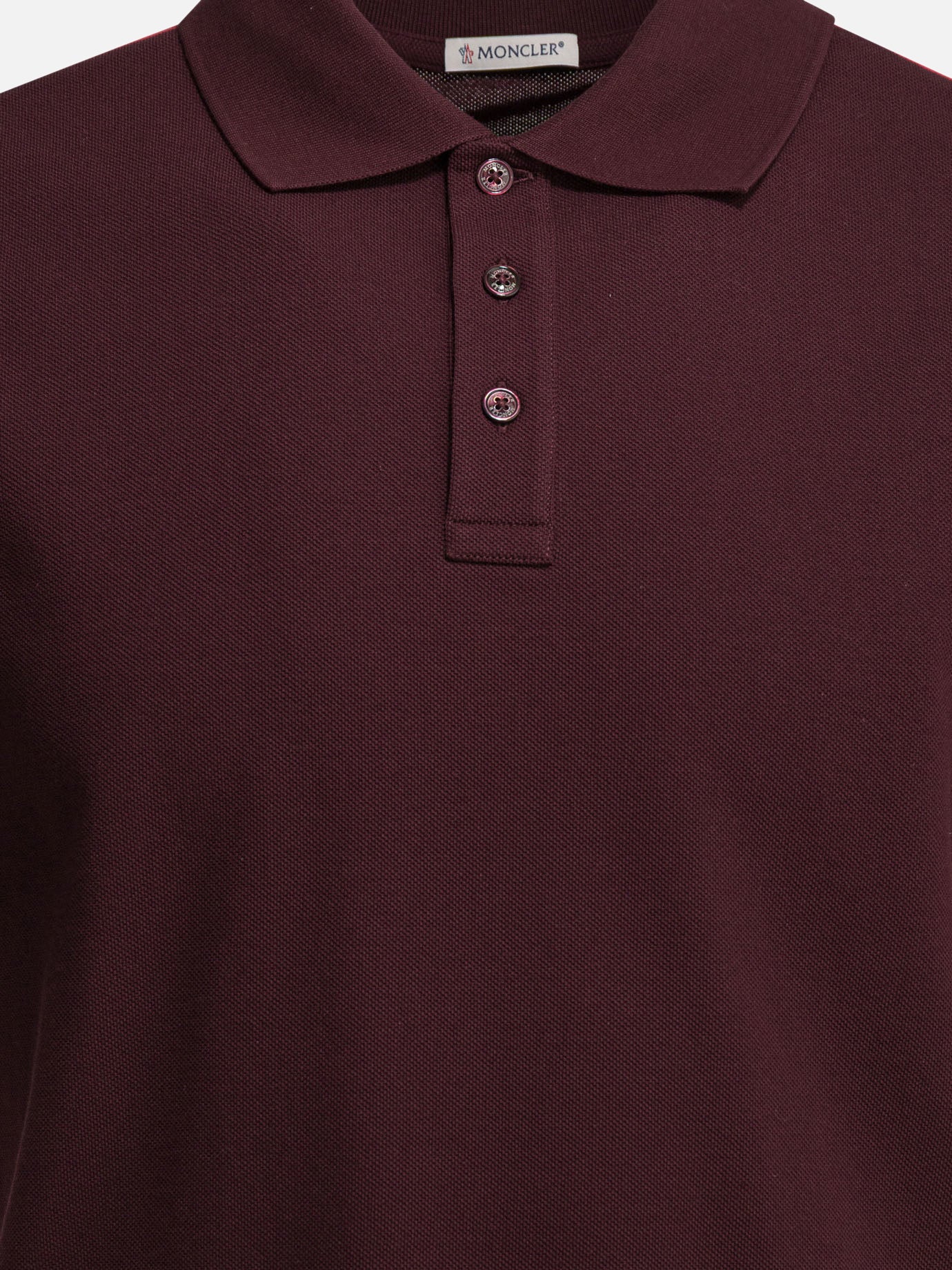 Polo con bottoni Logo  Bordeaux - Moncler Uomo | PDP | VIETTI Online Store | thumbnail_3