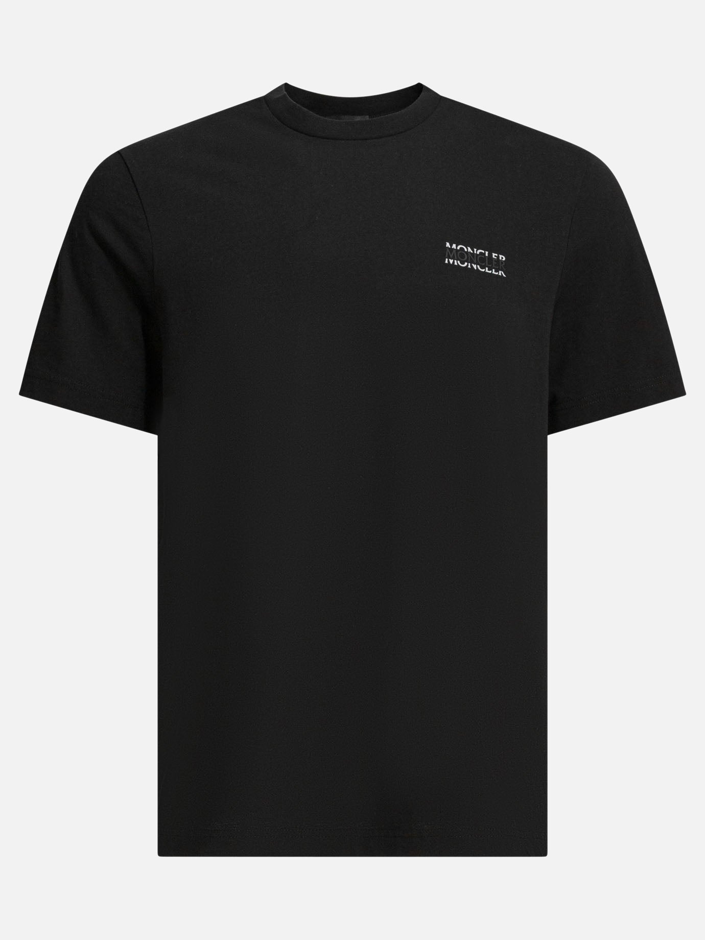 Crewneck t-shirts Logo  Black - Moncler Men | PDP | VIETTI Online Store | thumbnail