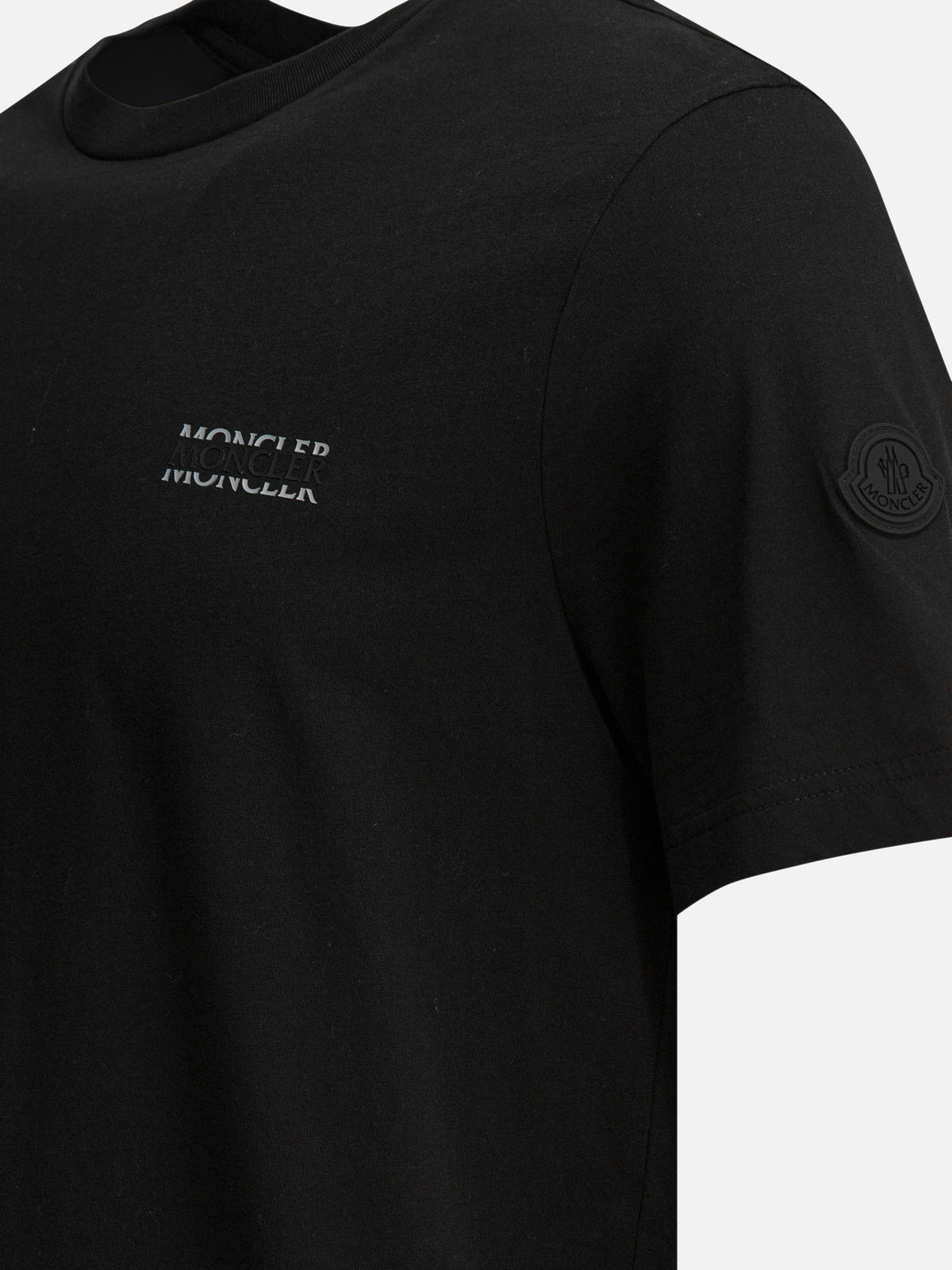 Moncler Crew-neck T-shirt with logo Black