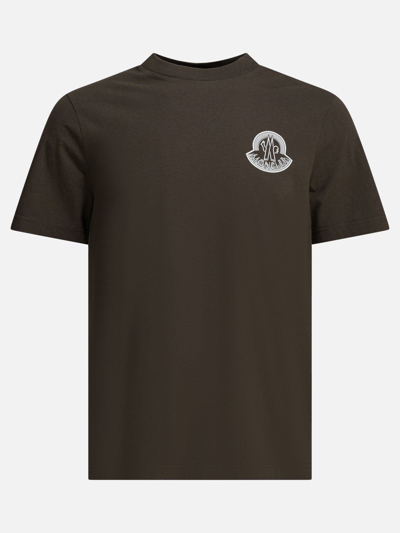 Crewneck t-shirts 100% cotton  Brown - Moncler Men | PDP | VIETTI Online Store | Zoom-Modal
