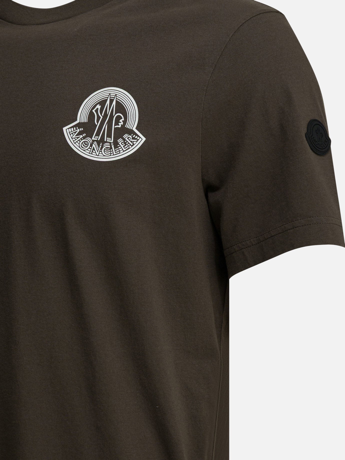 Crewneck t-shirts 100% cotton  Brown - Moncler Men | PDP | VIETTI Online Store | Zoom-Modal_4
