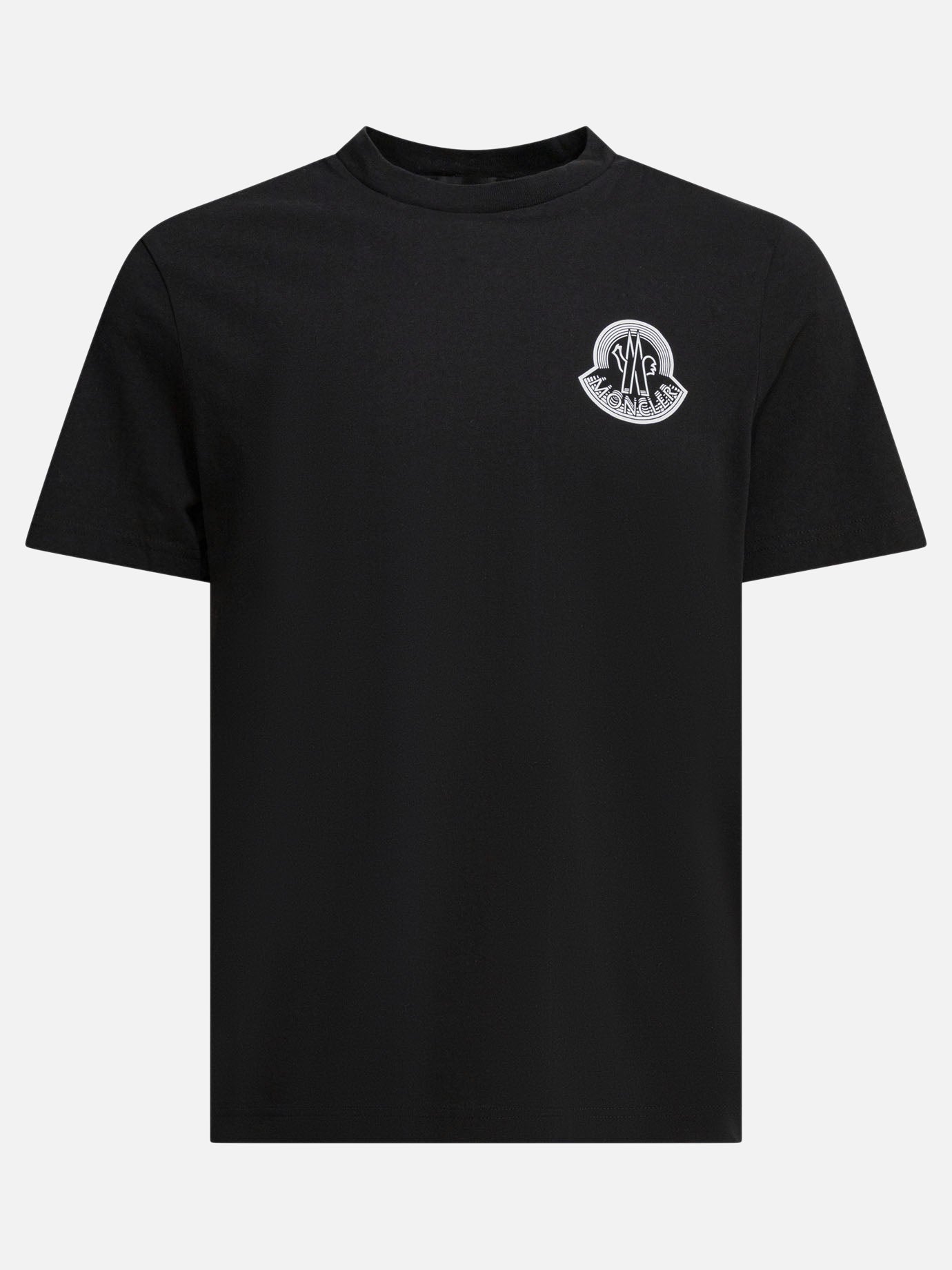 Crewneck t-shirts Logo  Black - Moncler Men | PDP | VIETTI Online Store | Zoom-Modal
