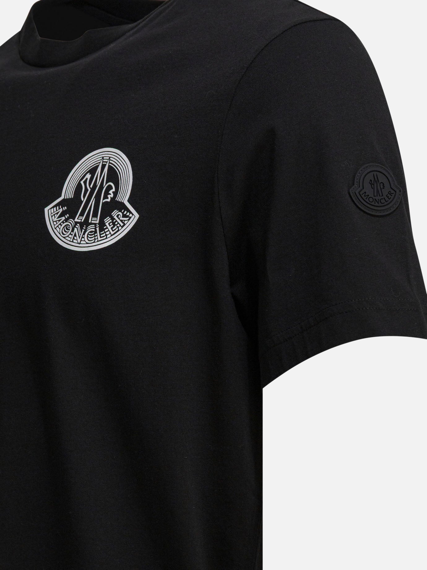 Crewneck t-shirts Logo  Black - Moncler Men | PDP | VIETTI Online Store | thumbnail_4