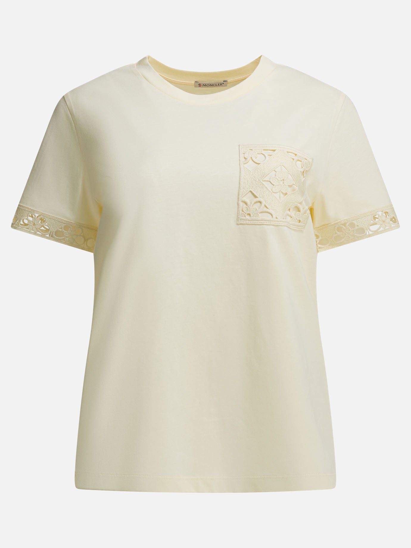 T-shirt girocollo Logo  Bianco - Moncler Donna | PDP | VIETTI Online Store | thumbnail