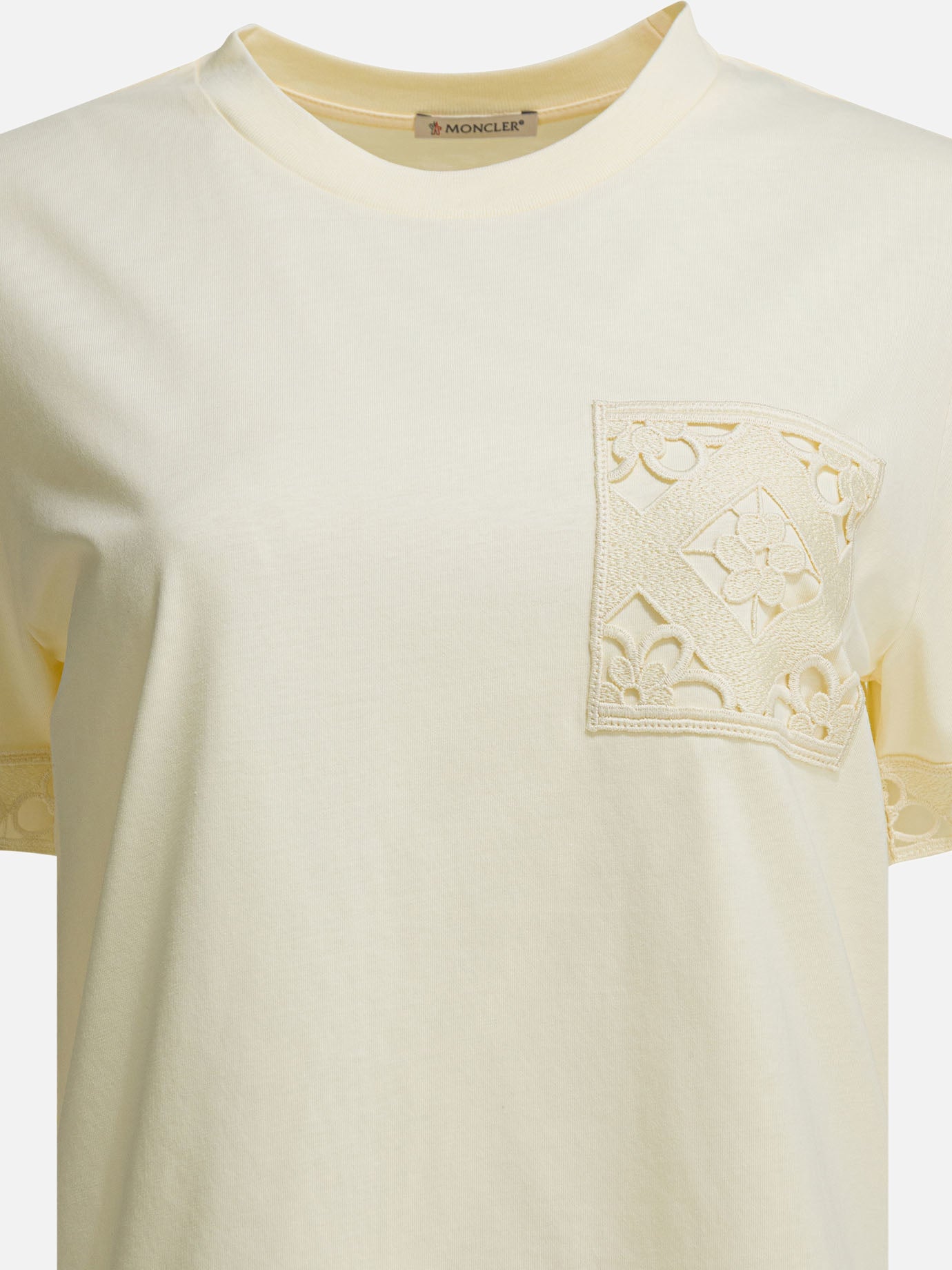 T-shirt girocollo Logo  Bianco - Moncler Donna | PDP | VIETTI Online Store | thumbnail_3