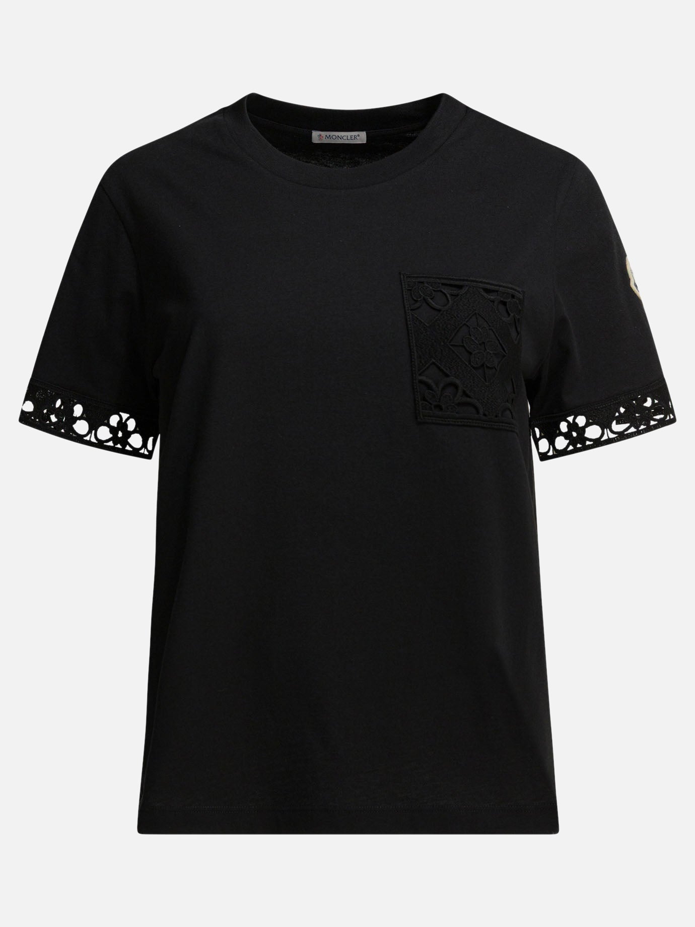 Crewneck t-shirts Logo  Black - Moncler Women | PDP | VIETTI Online Store | Zoom-Modal
