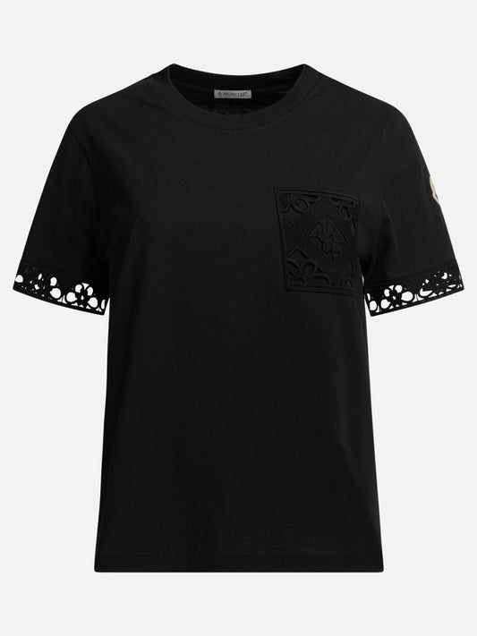 Crewneck t-shirts Logo  Black - Moncler Women | VIETTI Online Store 

