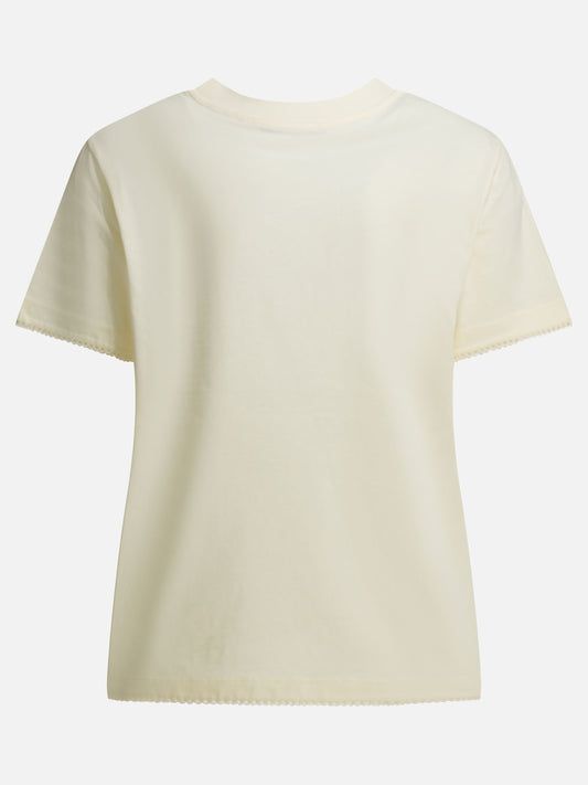 T-shirt girocollo Logo  Bianco - Moncler Donna | PDP | VIETTI Online Store | 2
