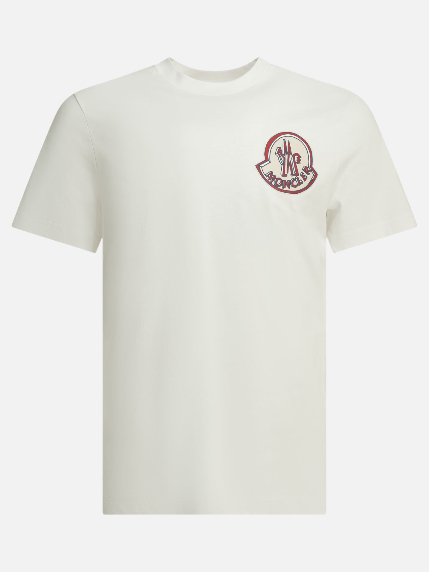 Crewneck t-shirts Logo  White - Moncler Men | PDP | VIETTI Online Store | thumbnail
