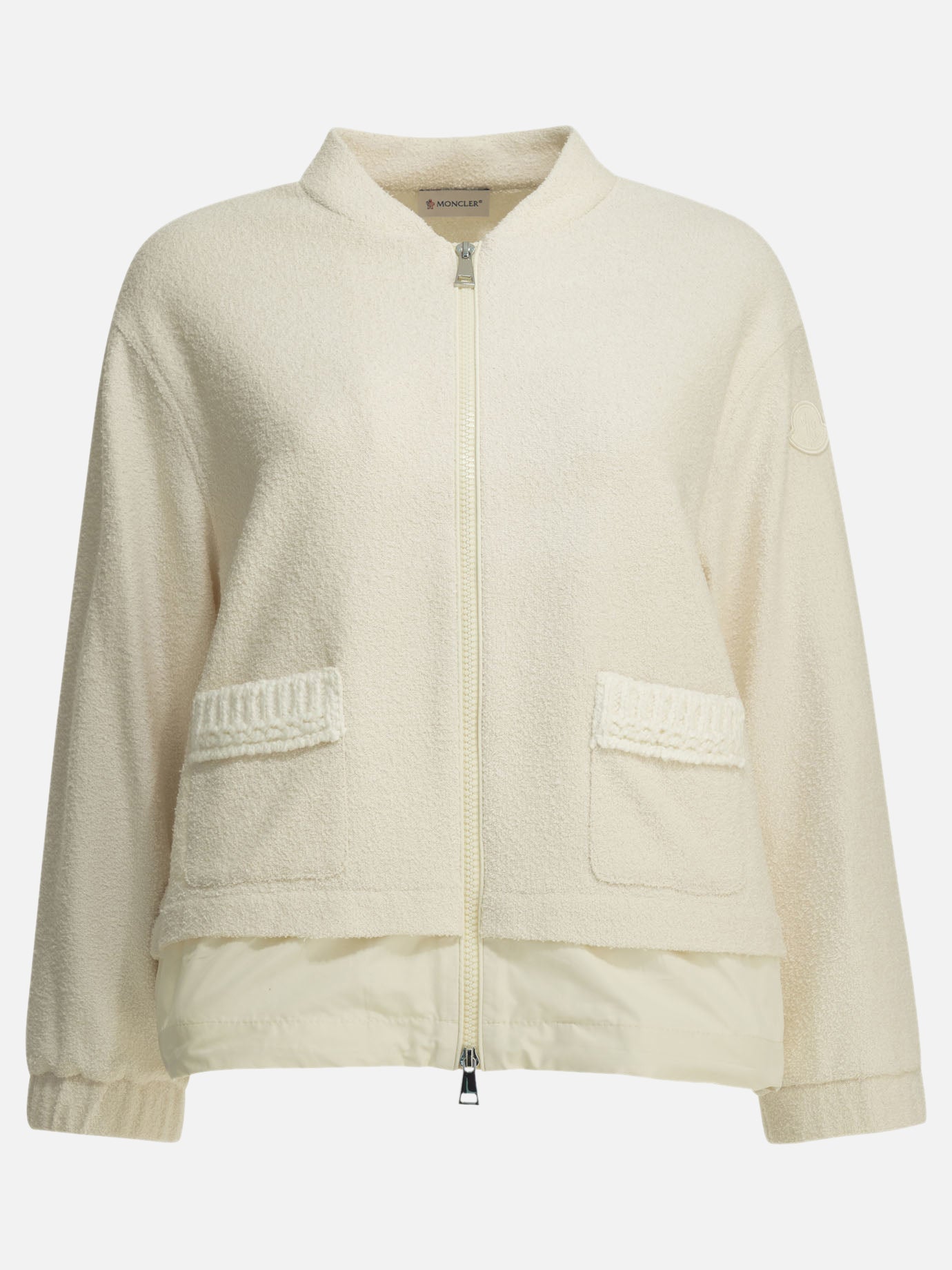 Bomber jackets Solid colour  White - Moncler Women | PDP | VIETTI Online Store | Zoom-Modal
