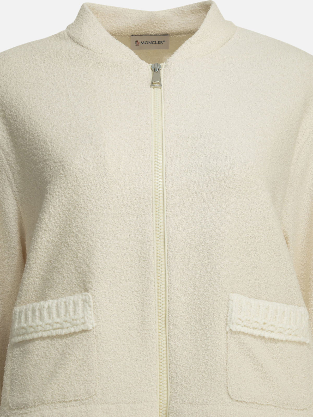 Moncler Bomber in bouclè di cotone Bianco - VIETTI