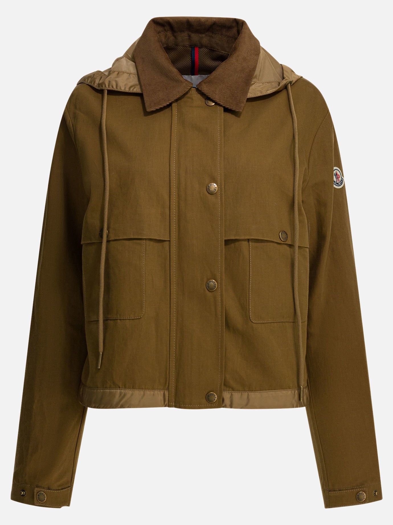Quilted & Utility Jackets Logo  Brown - Moncler Women | PDP | VIETTI Online Store | thumbnail