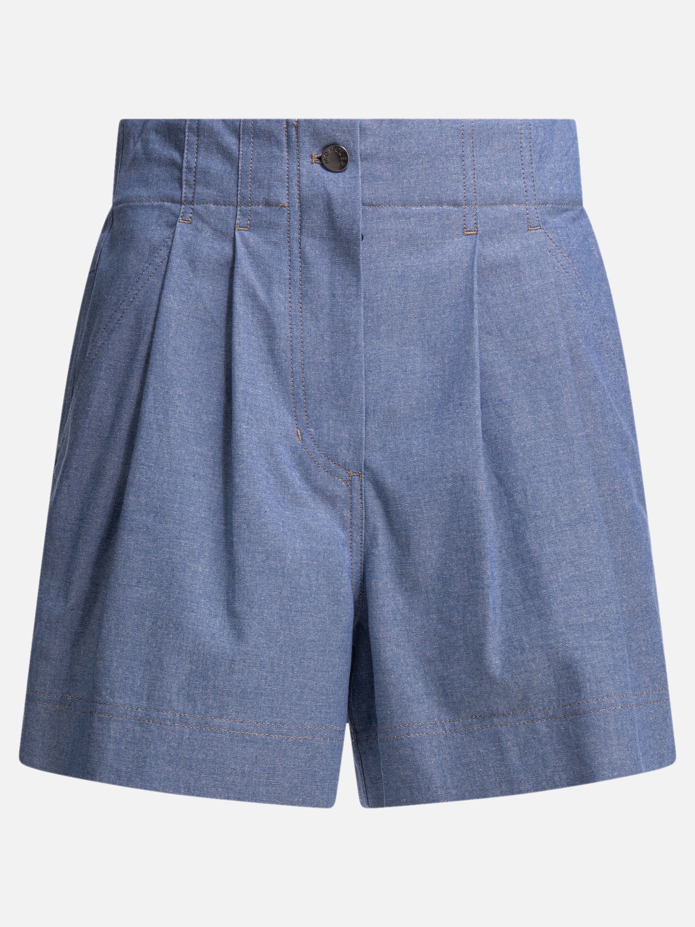 Utility shorts Solid colour  Light blue - Moncler Grenoble Women | PDP | VIETTI Online Store | thumbnail