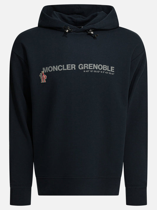 Felpe con cappuccio Logo  Blu - Moncler Grenoble Uomo | PLP | VIETTI Online Store 
