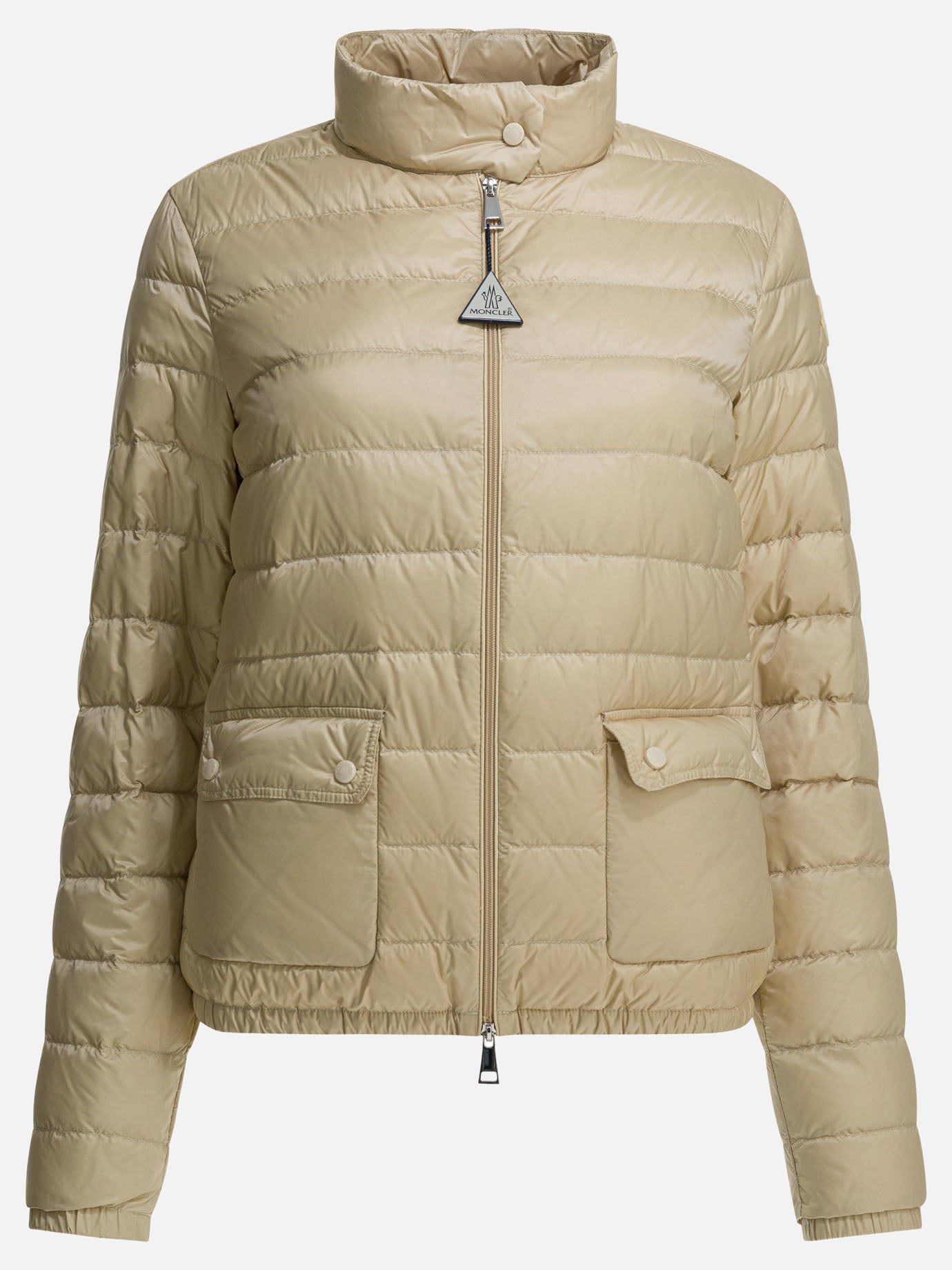 Down jackets Logo  Beige - Moncler Women | PDP | VIETTI Online Store | Zoom-Modal
