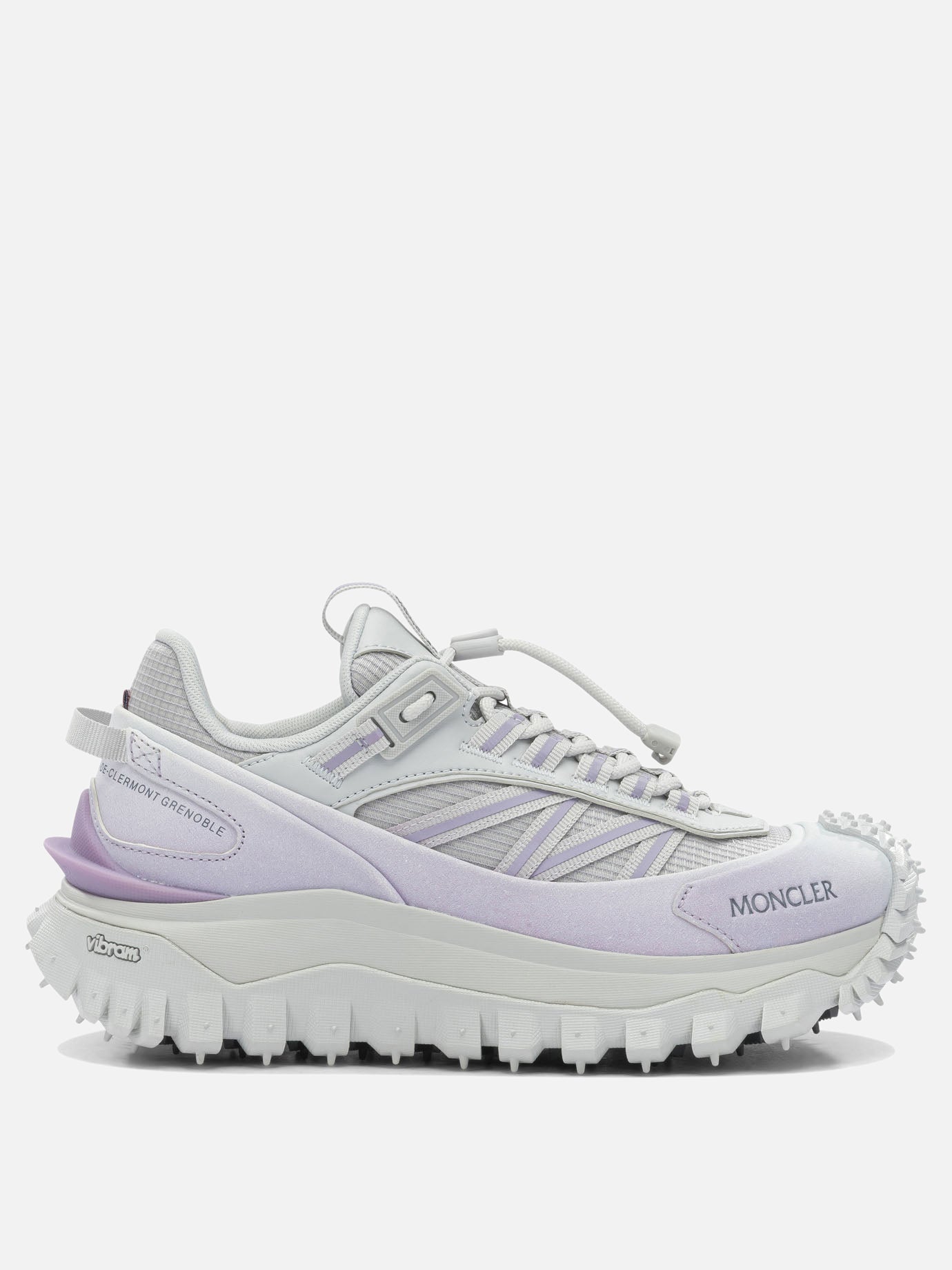 Low top sneakers 60% nylon 40% leather - 100% rubber  Purple - Moncler Women | PDP | VIETTI Online Store | Zoom-Modal
