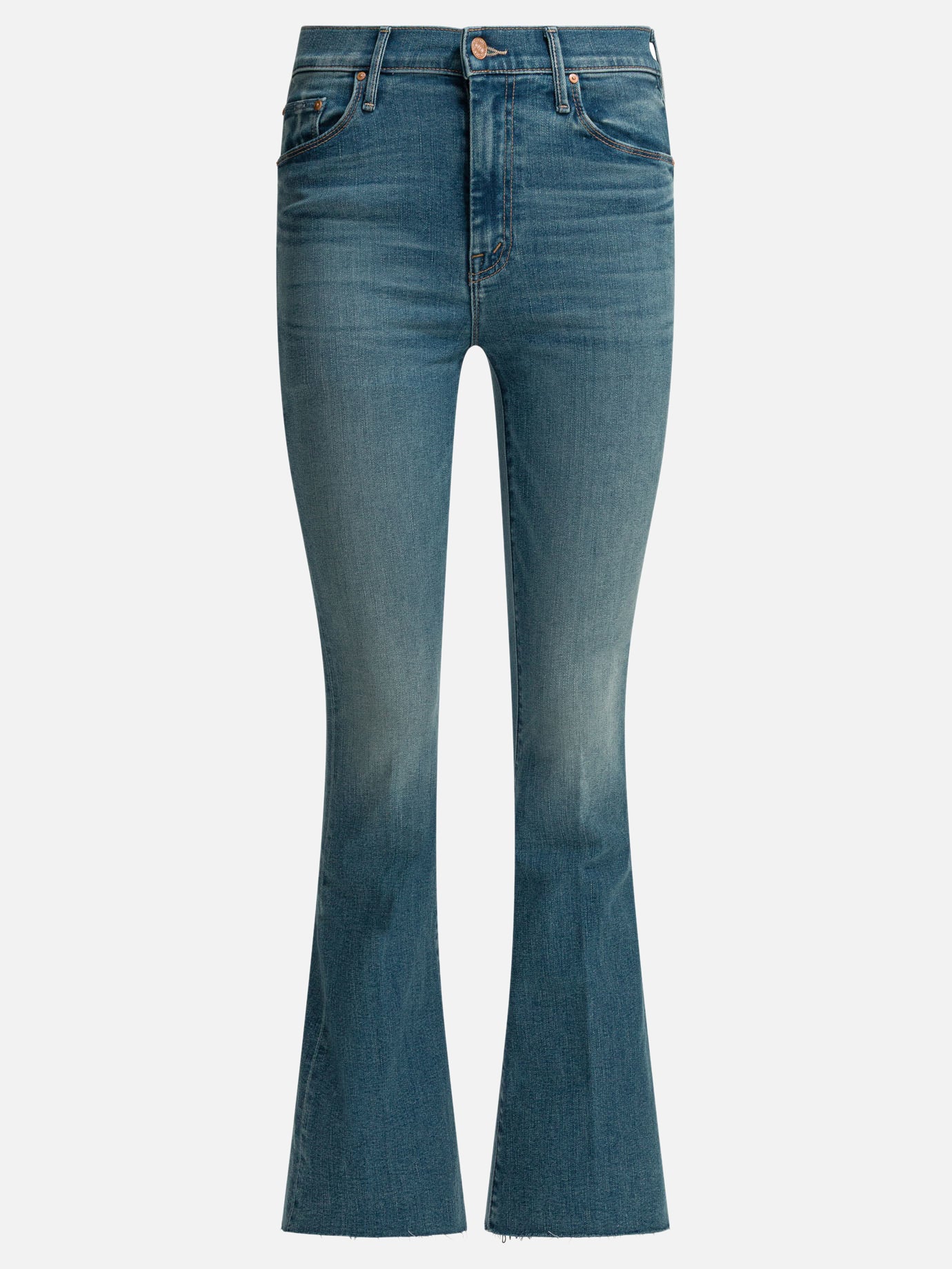 Flared jeans Solid colour  Light blue - MOTHER Denim Women | PDP | VIETTI Online Store | thumbnail