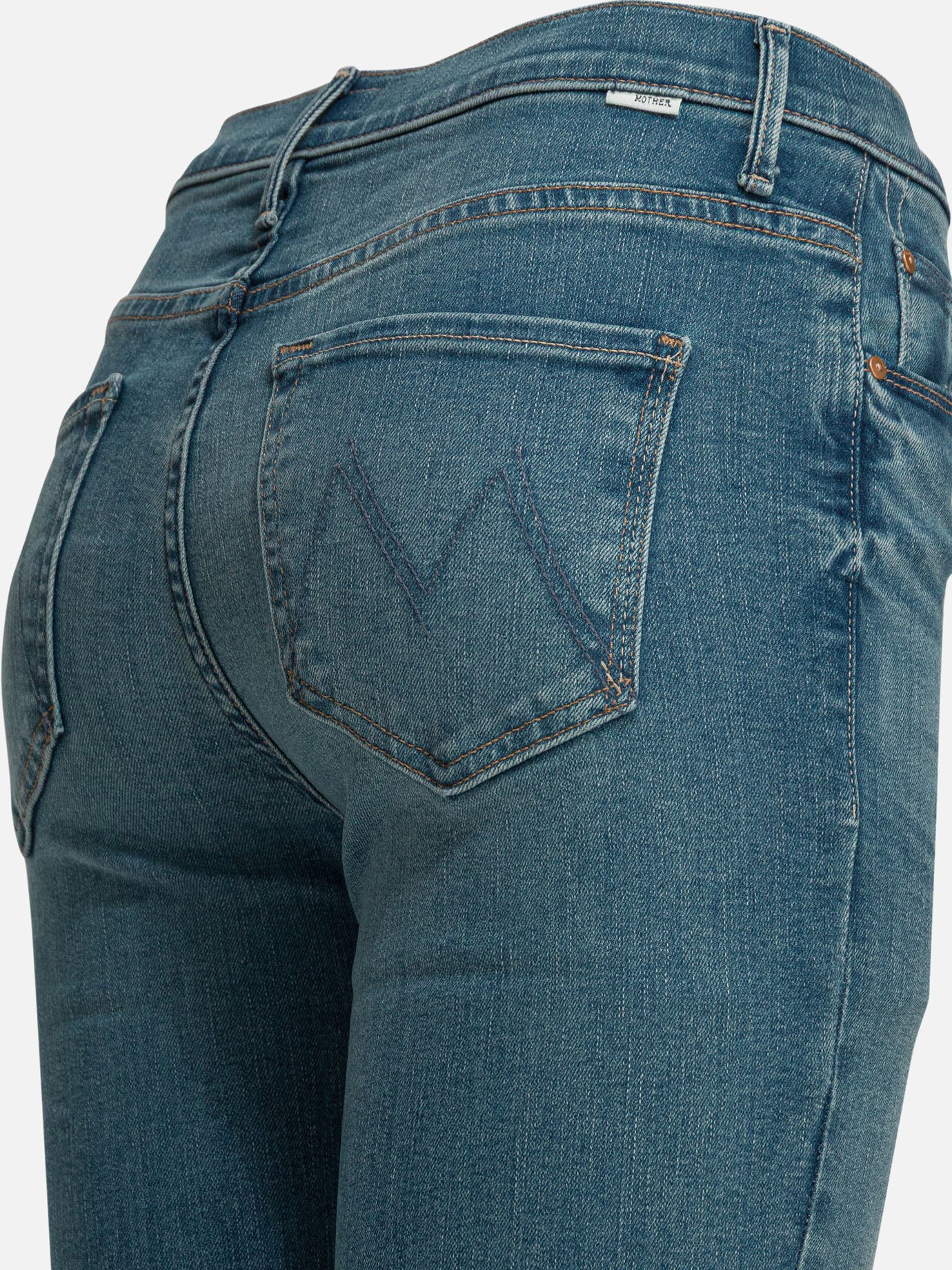 Flared jeans Solid colour  Light blue - MOTHER Denim Women | PDP | VIETTI Online Store | thumbnail_4