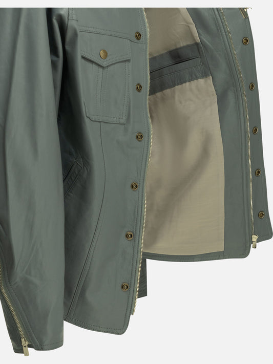 Needles "Southern" leather jacket Green

