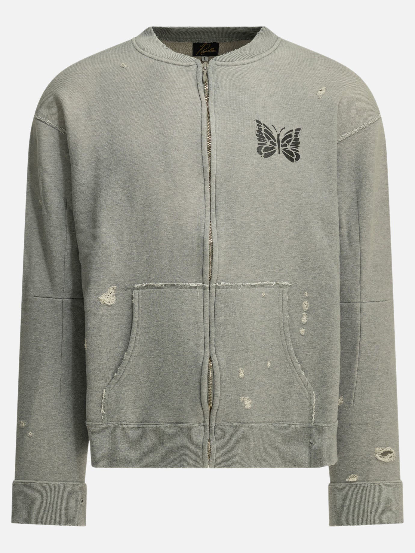 Full zip sweatshirts Logo  Grey - Needles Men | PDP | VIETTI Online Store | Zoom-Modal
