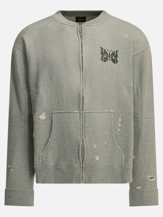 Full zip sweatshirts Logo  Grey - Needles Men | VIETTI Online Store 
