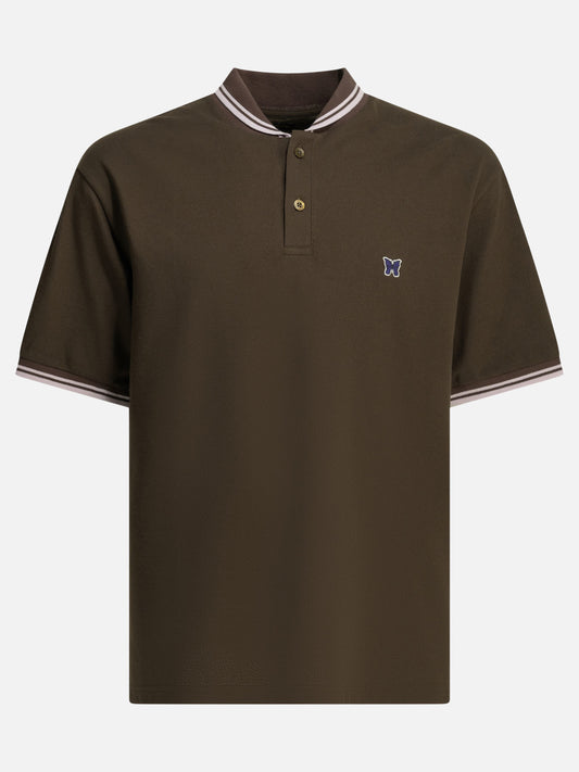 Needles "Shawl Collar" Polo shirt with buttons Brown

