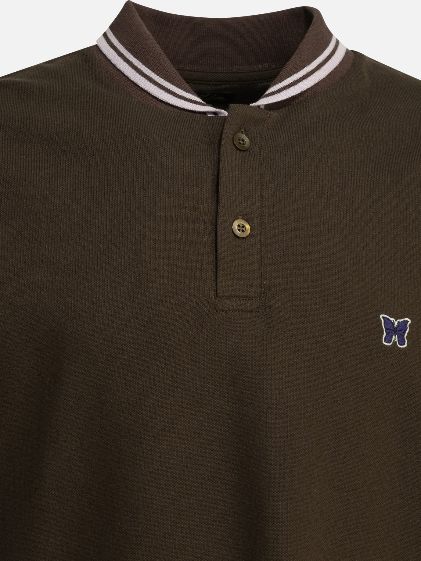 Polo shirts with buttons Logo  Brown - Needles Men | PDP | VIETTI Online Store | Zoom-Modal_3
