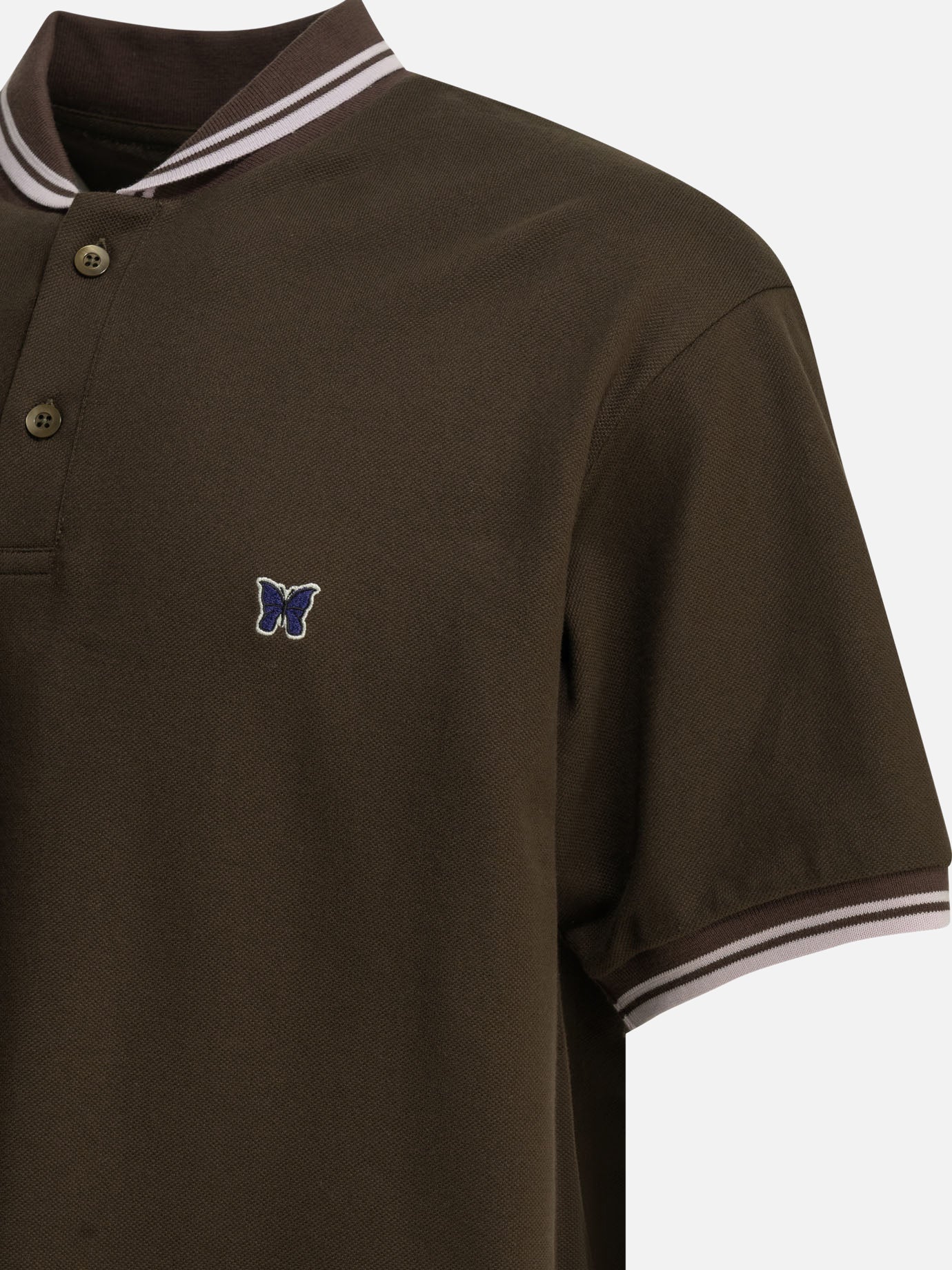 Polo shirts with buttons Logo  Brown - Needles Men | PDP | VIETTI Online Store | Zoom-Modal_4
