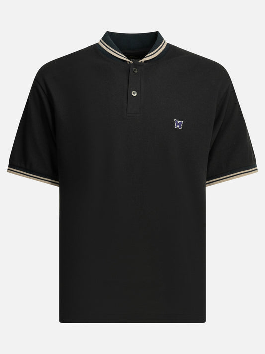 Polo shirts with buttons Logo  Black - Needles Men | PLP | VIETTI Online Store 
