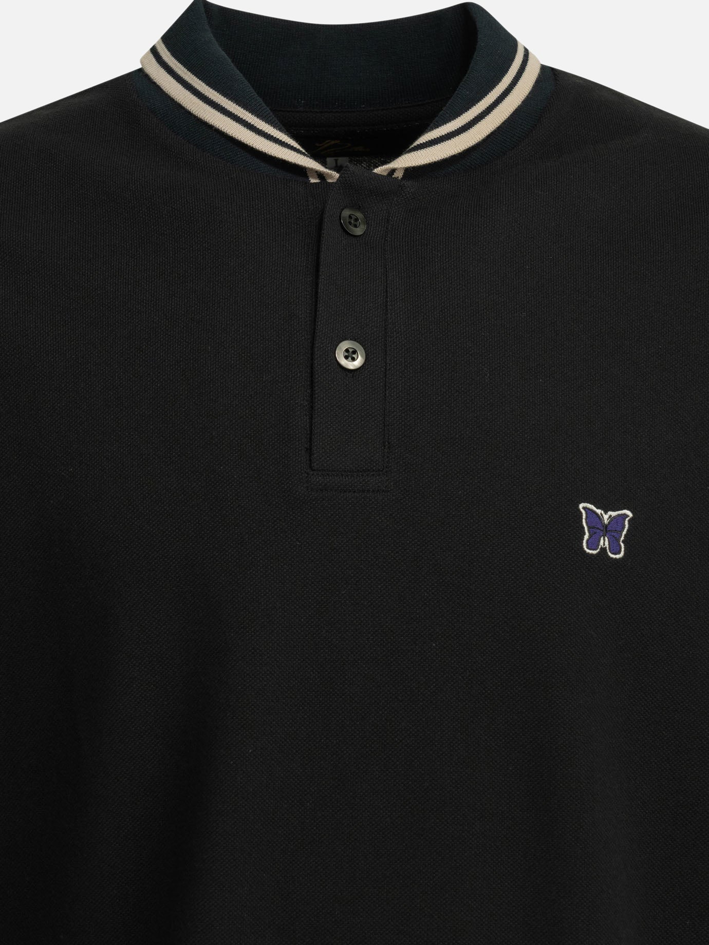 Polo shirts with buttons Logo  Black - Needles Men | PDP | VIETTI Online Store | Zoom-Modal_3
