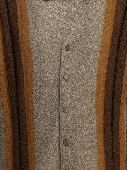 Needles Striped cardigan Beige

