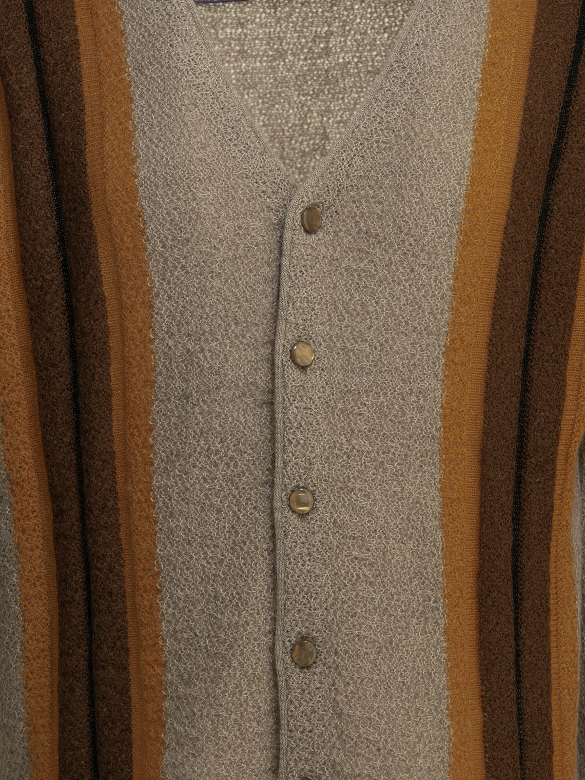 Needles Striped cardigan Beige
