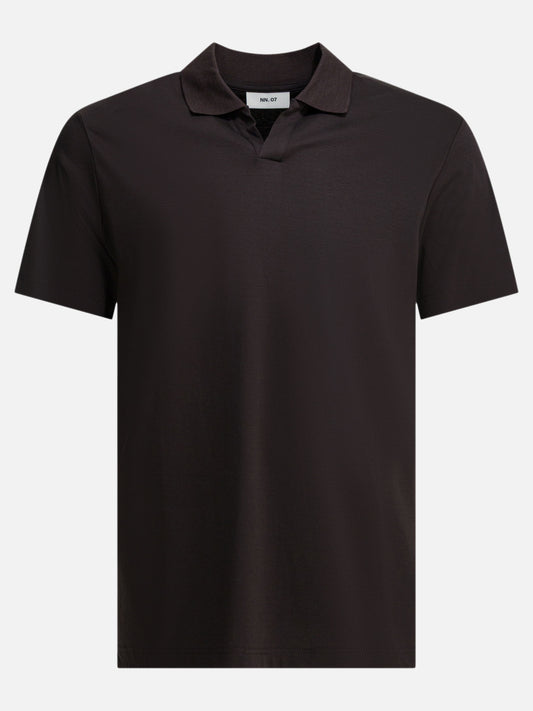 NN.07 "Paul" buttonless polo shirt Brown

