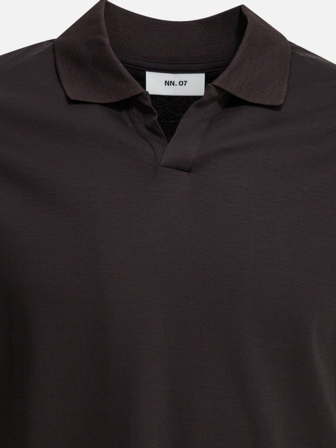 Polo senza bottoni Solid colour  Marrone - NN.07 Uomo | PDP | VIETTI Online Store | thumbnail_3
