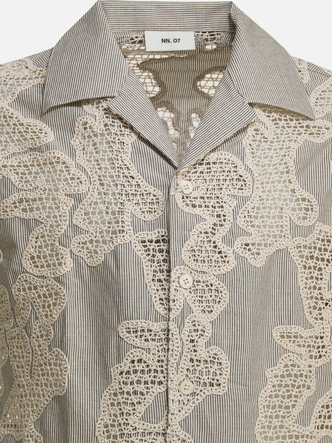 Camicie casual Embroidered  Bianco - NN.07 Uomo | PDP | VIETTI Online Store | thumbnail_3