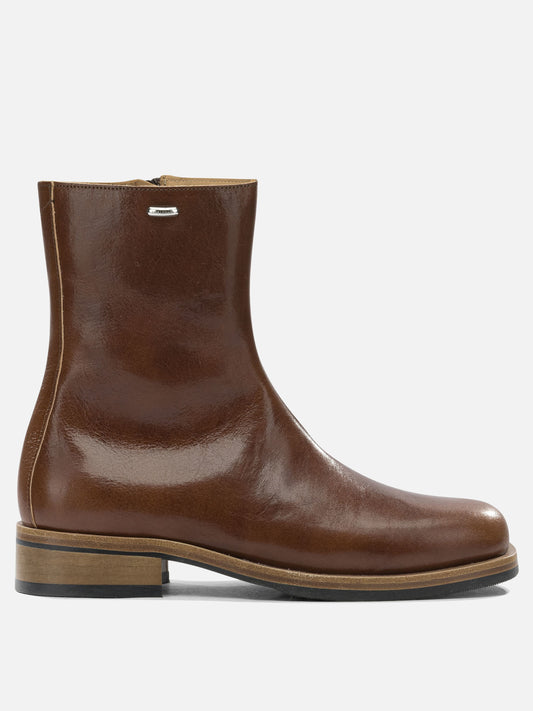 Zipped boots 100% cow leather  Brown - Our Legacy Men | PLP | VIETTI Online Store 

