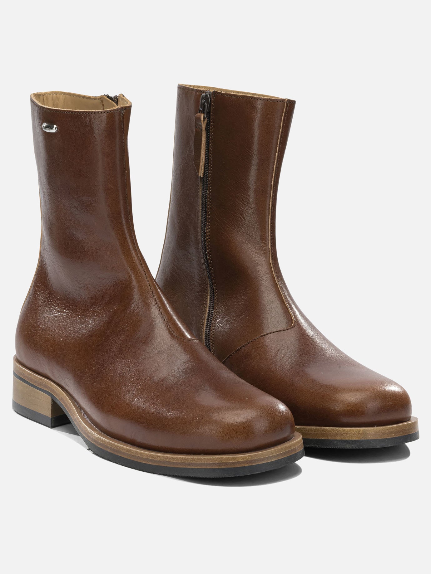 Zipped boots 100% cow leather  Brown - Our Legacy Men | PDP | VIETTI Online Store | thumbnail_2